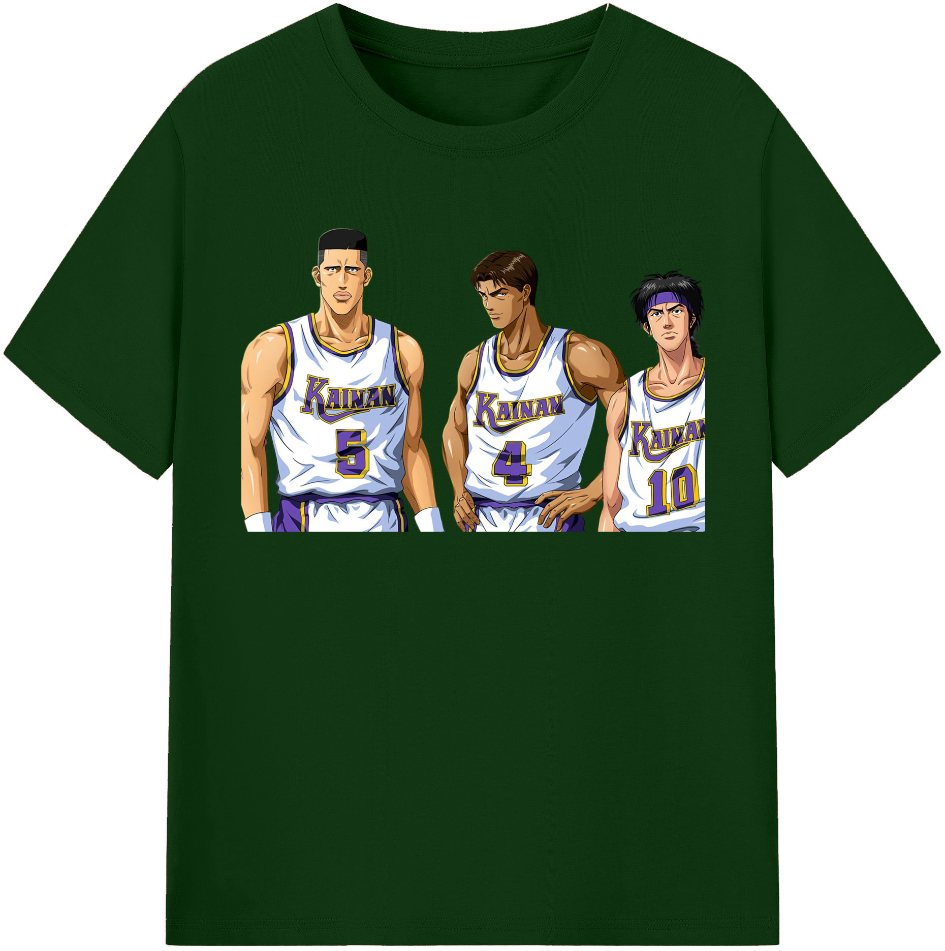 SLAM DUNK／スラムダンク 綿100％半袖Tシャツ（フロントプリント）
